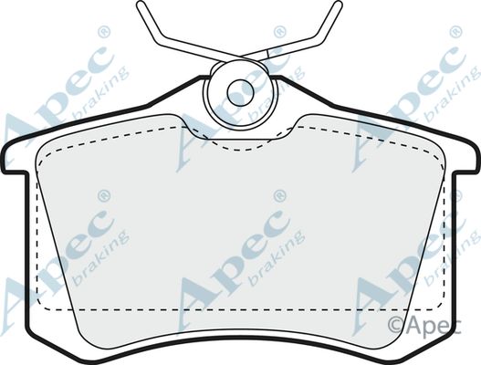 APEC BRAKING Piduriklotsi komplekt,ketaspidur PAD1060